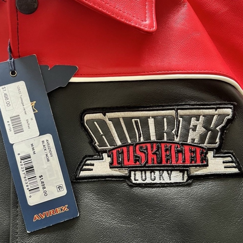 Avirex Tuskegee Airmen’s Lucky 🍀 7 🛩️ Leather Jacket 🧥 - Picture 3 of 4